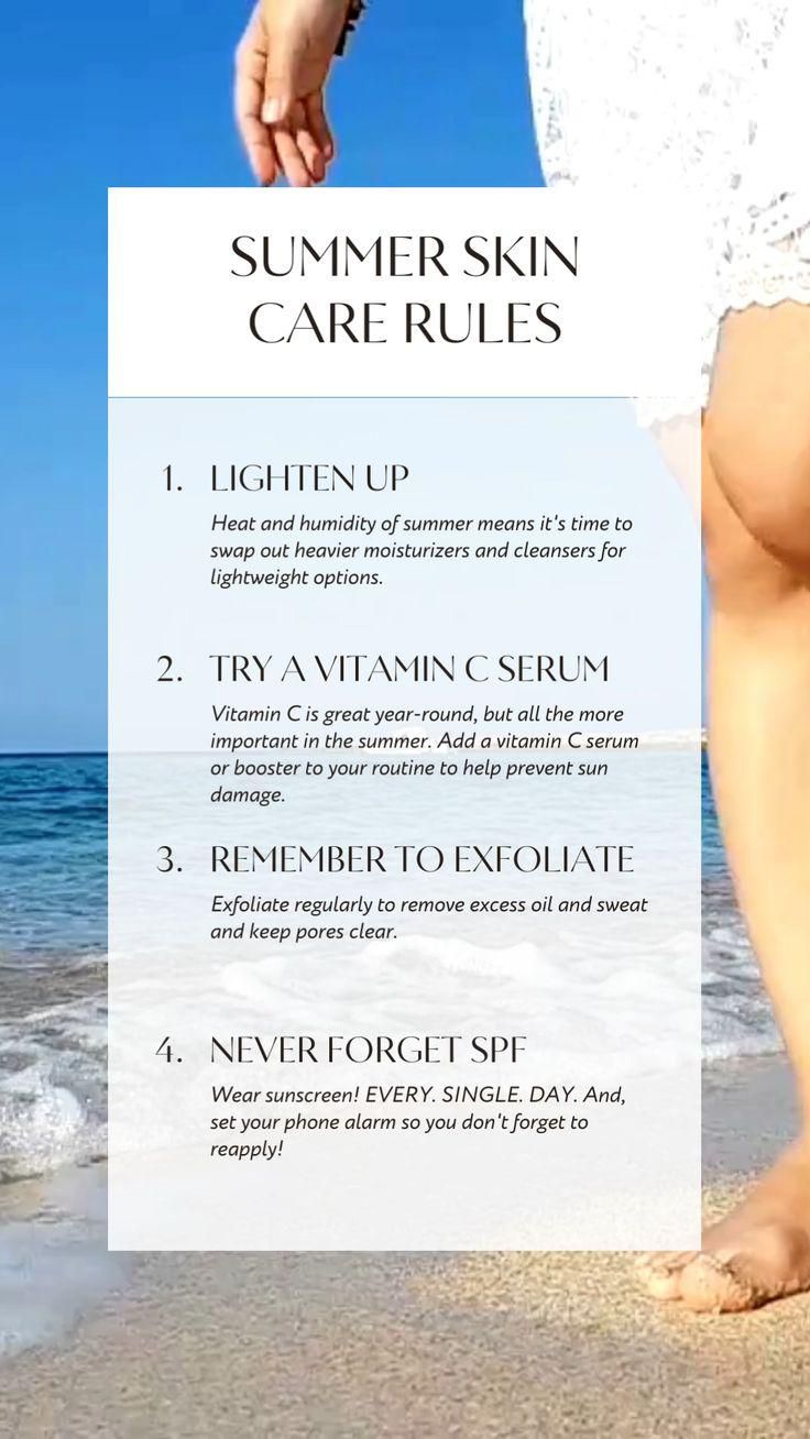 Skin Care Rules For Summer